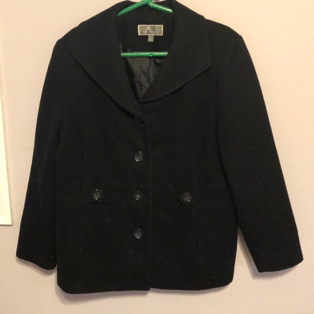 Black peacoat